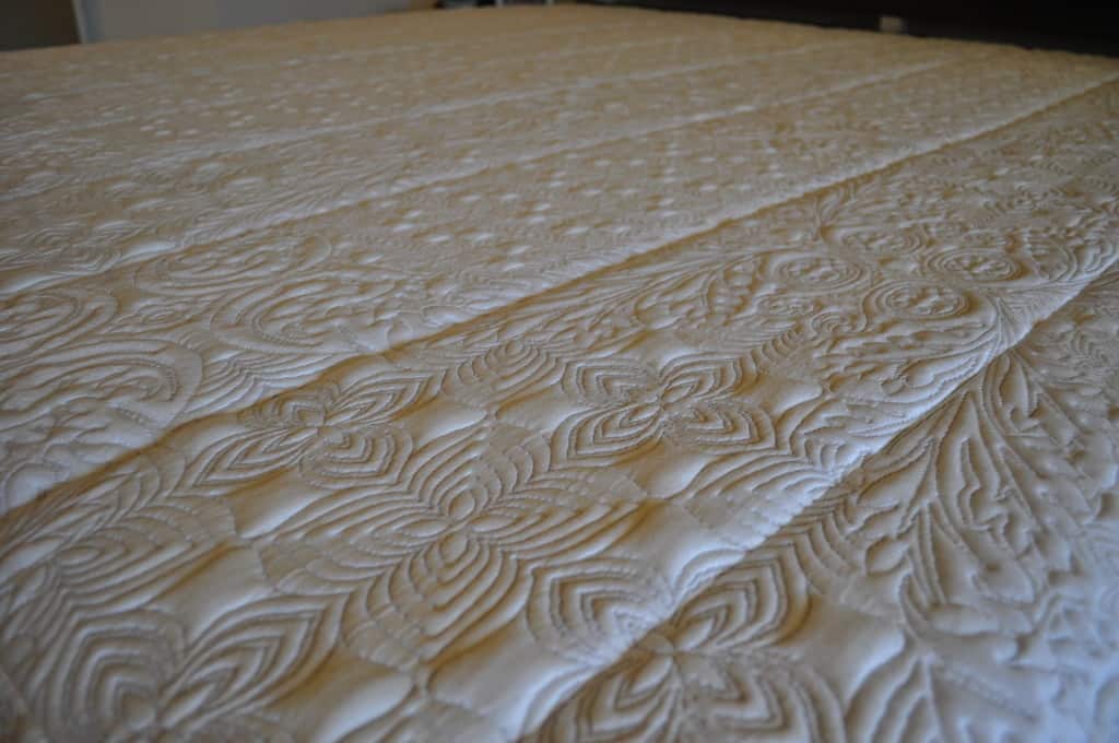 Nature's Sleep Emerald Gel Memory Foam Mattress cover close up