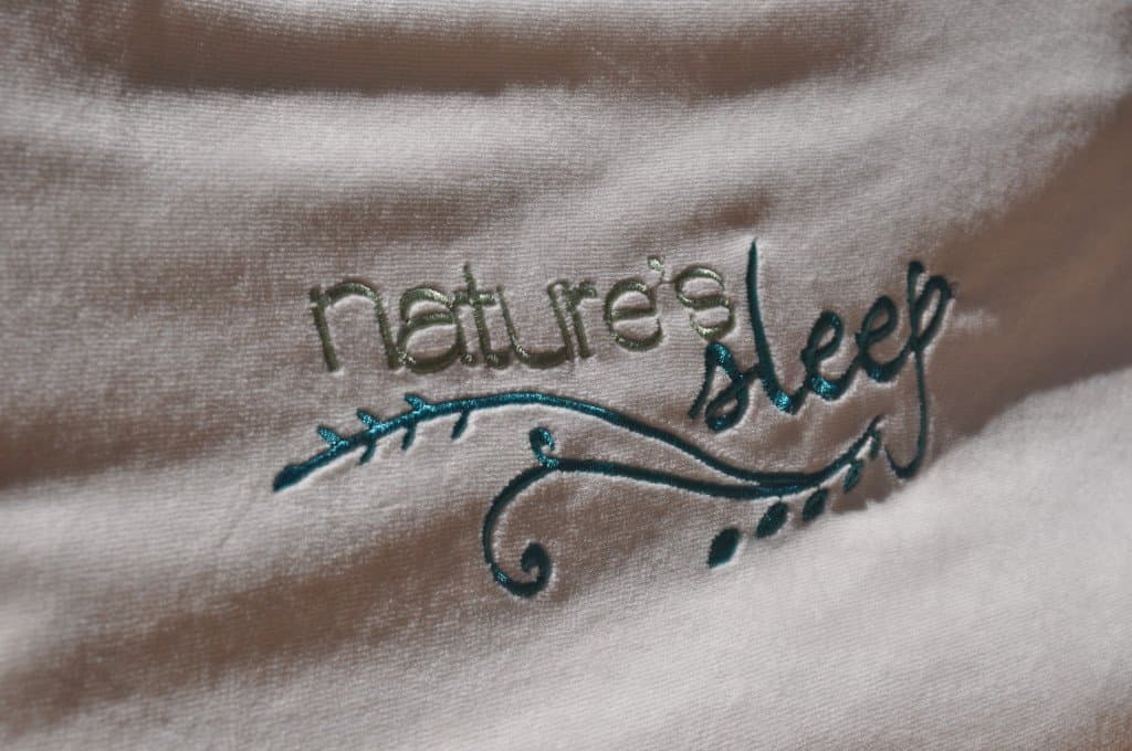 Close up of the Nature's Sleep pillow cover