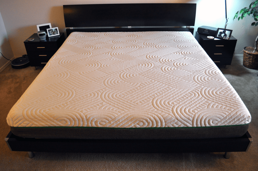 Live and Sleep mattress - King sized on platform bed