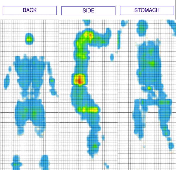 Helix Mattress Pressure Map Image