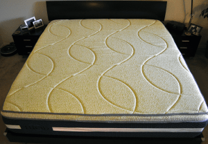 King sized Lucid 16" mattress on a platform bed base