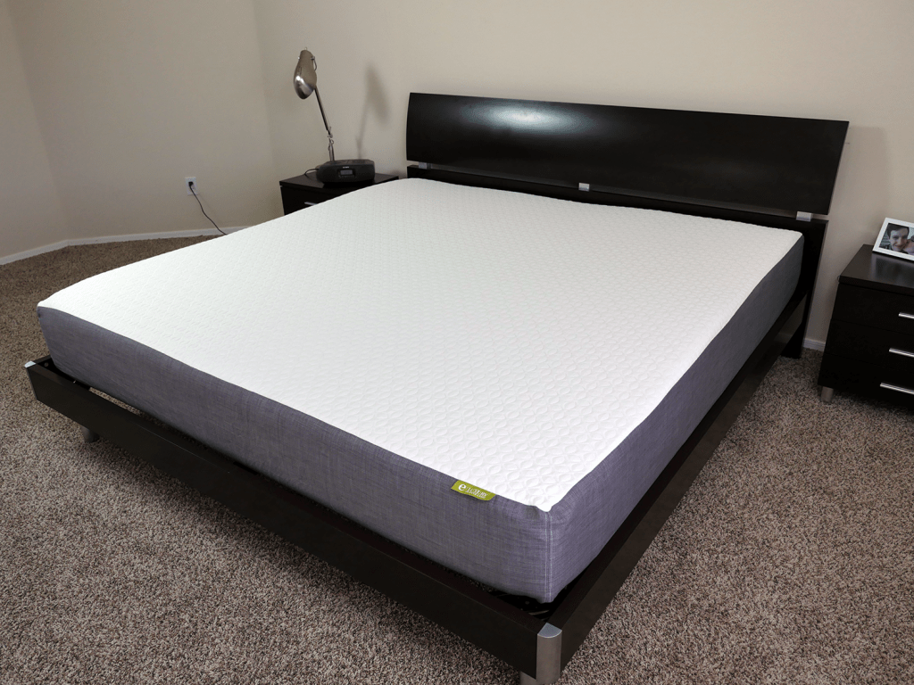 Angled view of the eLuxurySupply mattress review