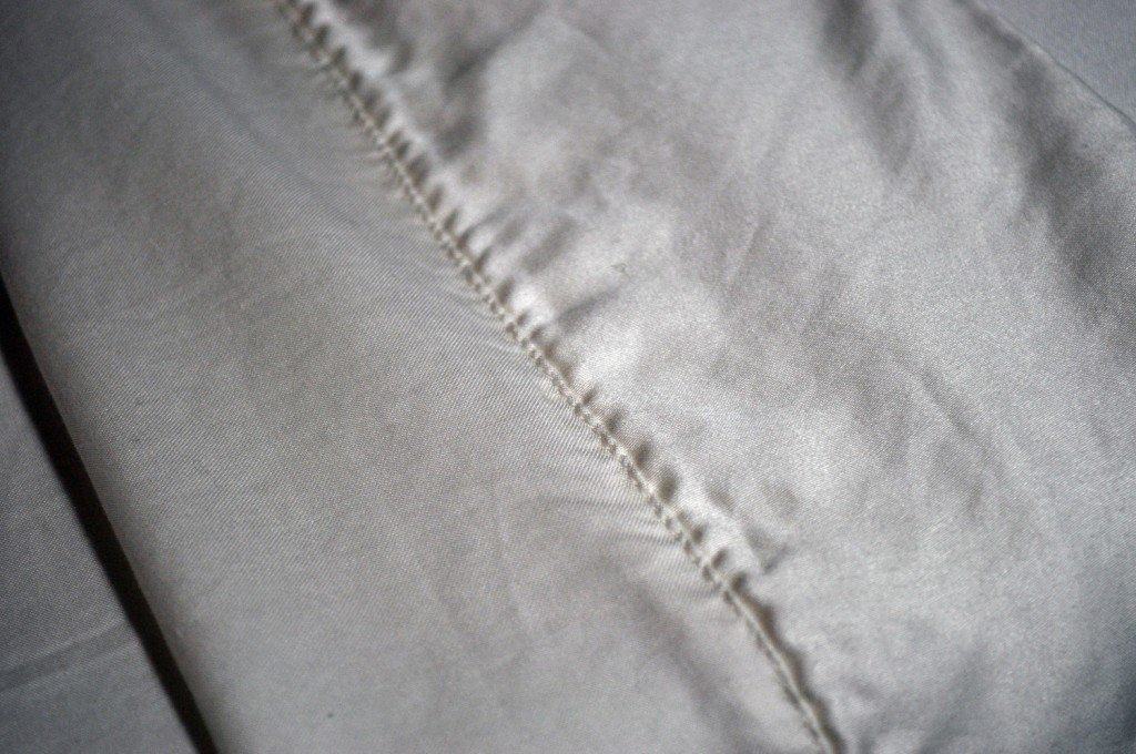 Close up of the head of the Tencel sheets