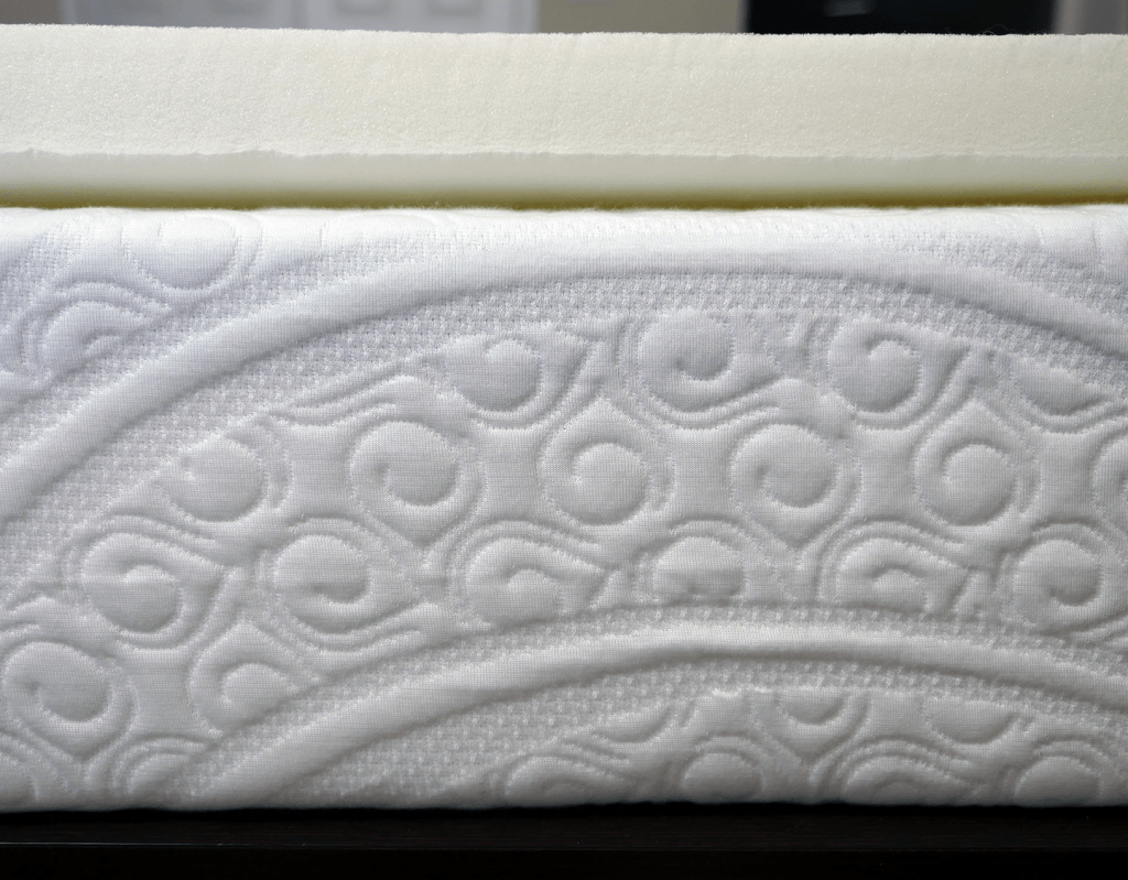 eLuxury memory foam mattress topper - side view