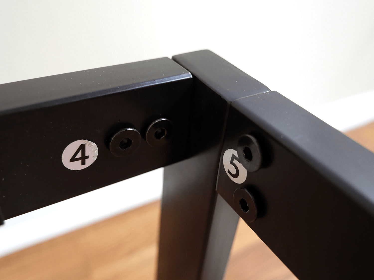 Zinus platform bed corner brackets screwed together