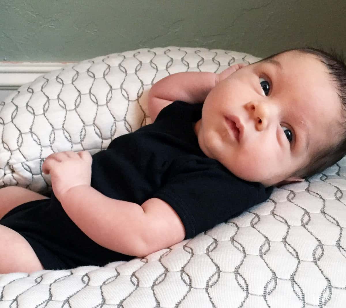 Sleeping on boppy store pillow in crib