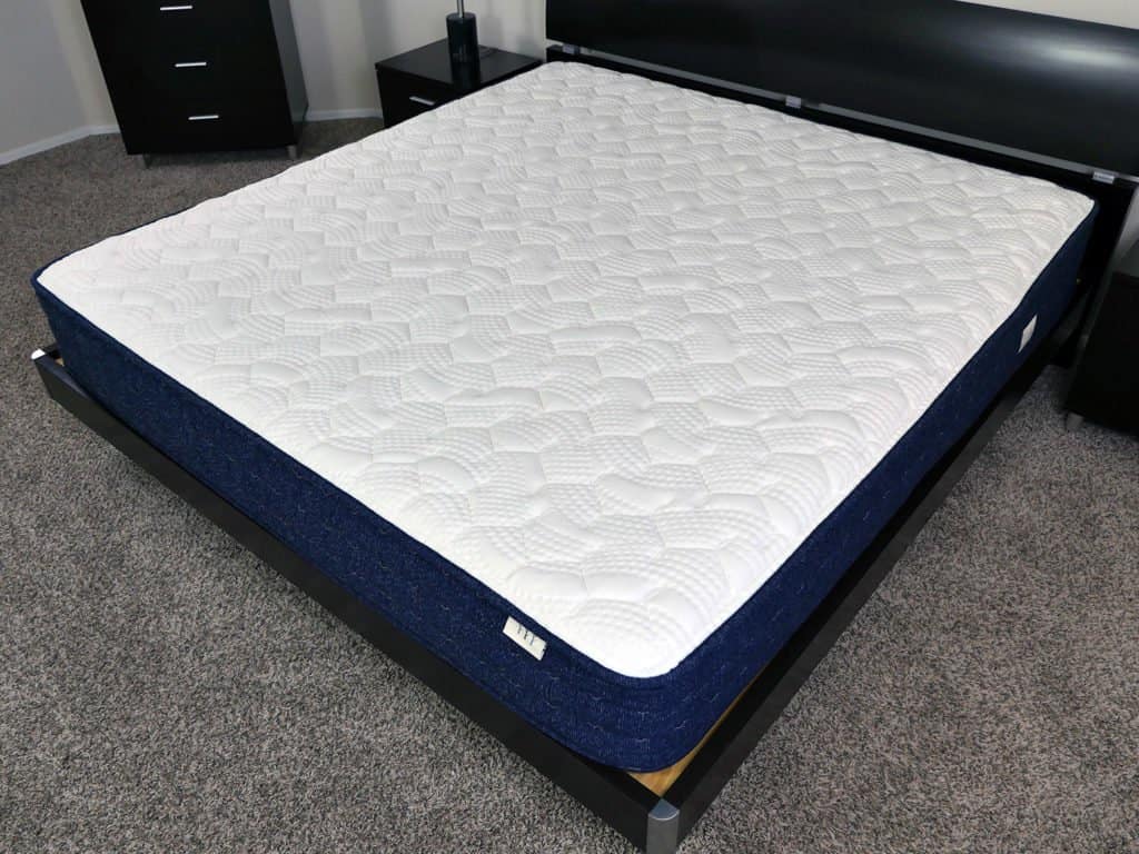 Angled view of the Brentwood Home Avalon mattress