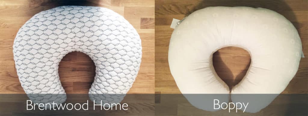 Brentwood Home's Honeysuckle vs. Boppy nursing pillow