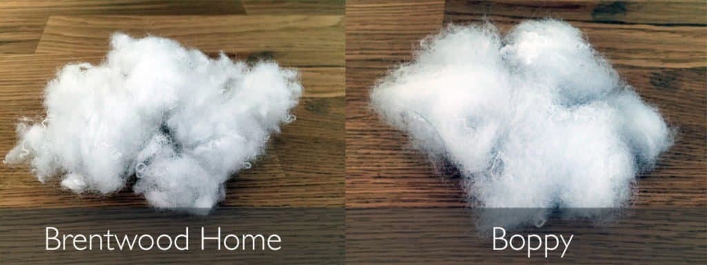 Brentwood Home Honeysuckle vs. Boppy fiber fill