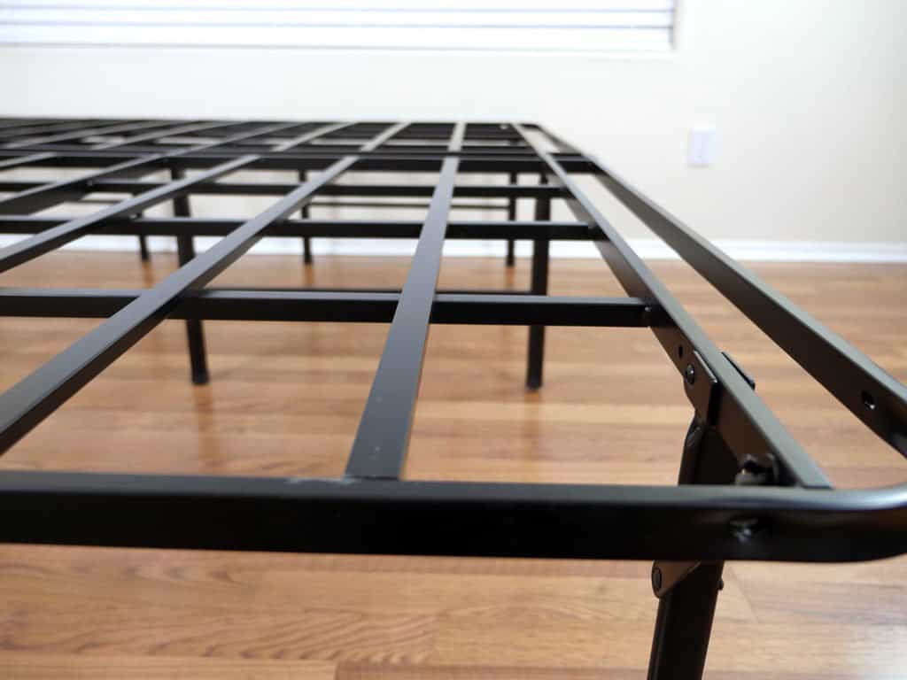 Purple platform bed frame with deals headboard