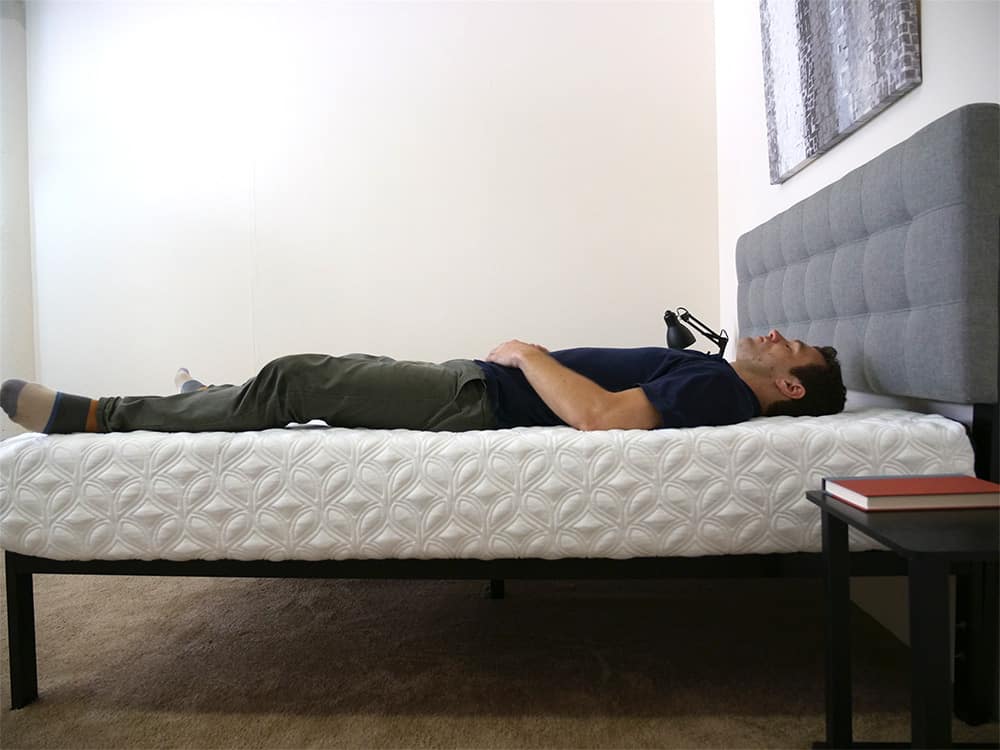 Sleeping on back on Cocoon mattress