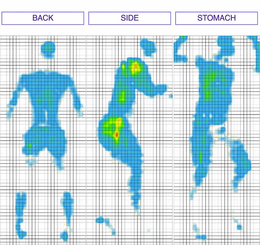 Cocoon mattress pressure map