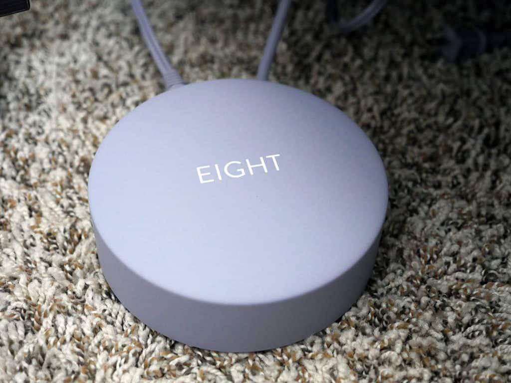Ultra close up shot of the sleep tracking technology power source / data tracker