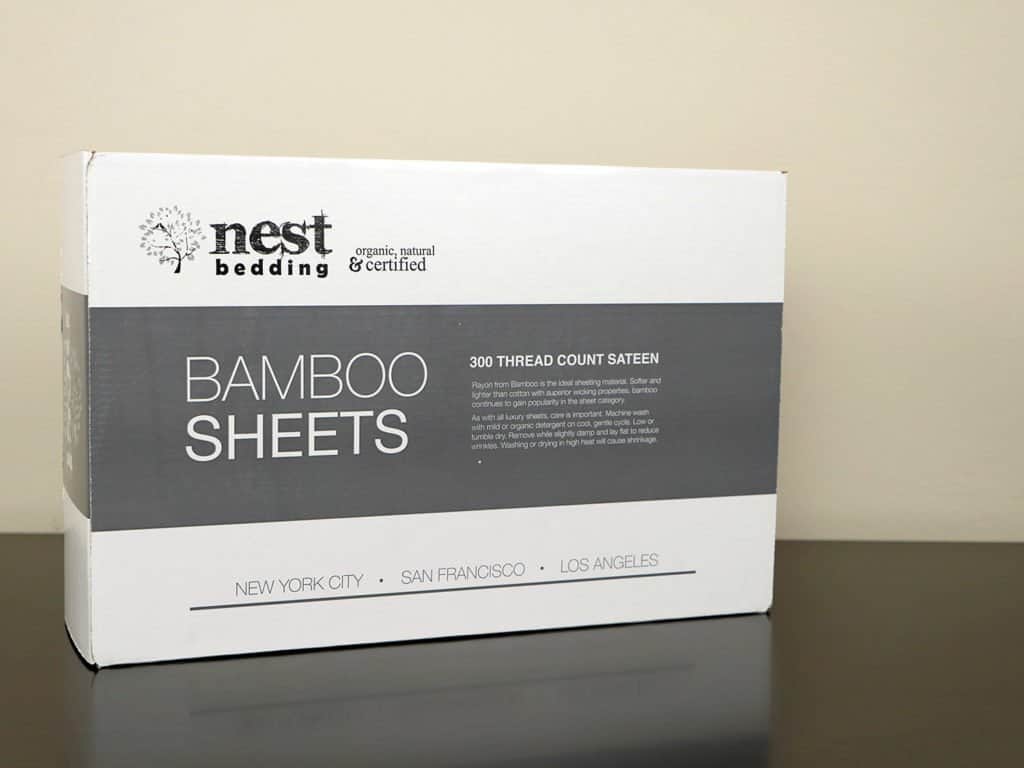 Nest Bedding bamboo sheets packaging