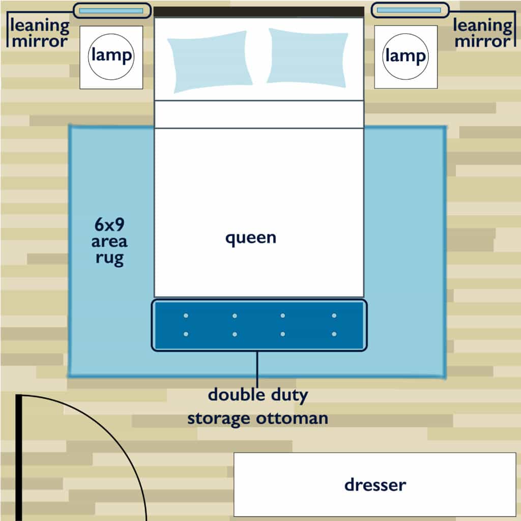 10X10 Bedroom Queen Bed Small Bedroom Layout | Inspiring Design Idea