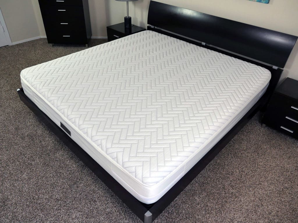 Angled view of the Wright mattress