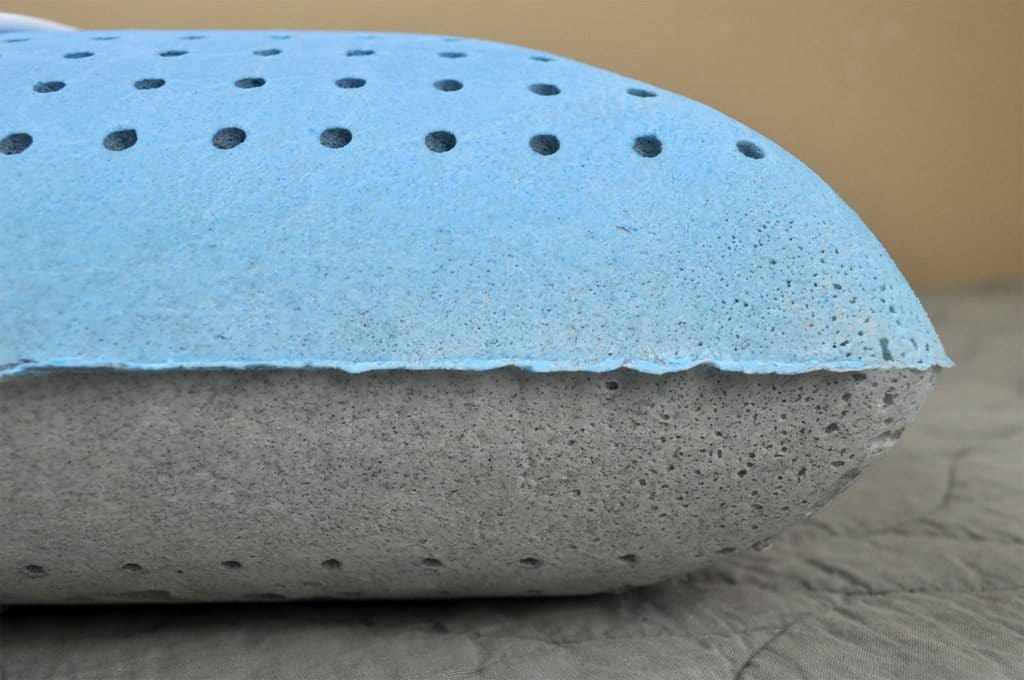 malouf carbon cool pillow foam detail