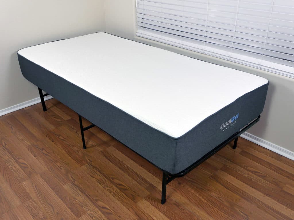Angled view of the Classic Brands Cool Gel mattress