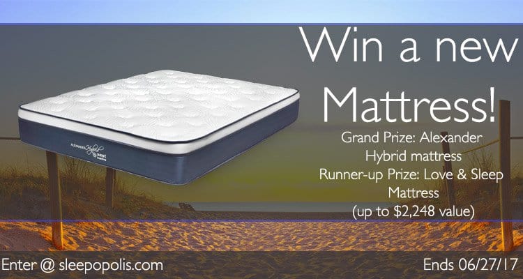Enter today for your chance to win a new Nest Bedding Alexander hybrid mattress