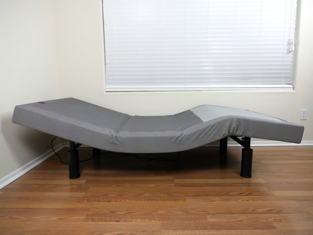 purple mattress with power base