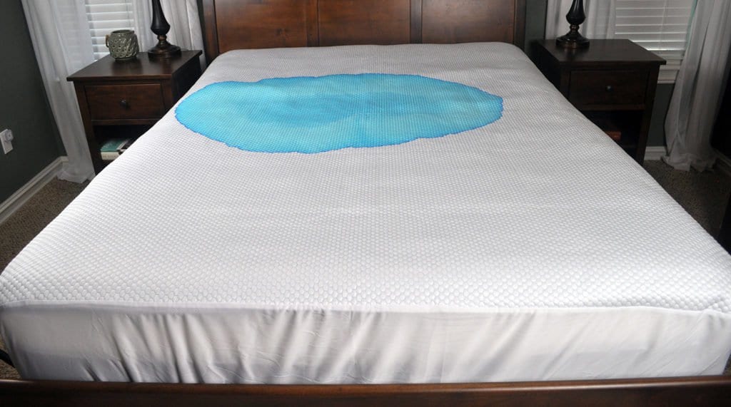 Nest Bedding Cooling mattress protector 8 hours after spill