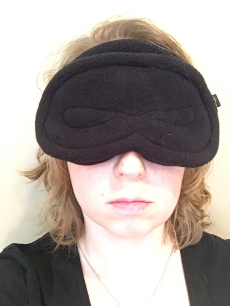 Infinity Sleep Mask Wearing