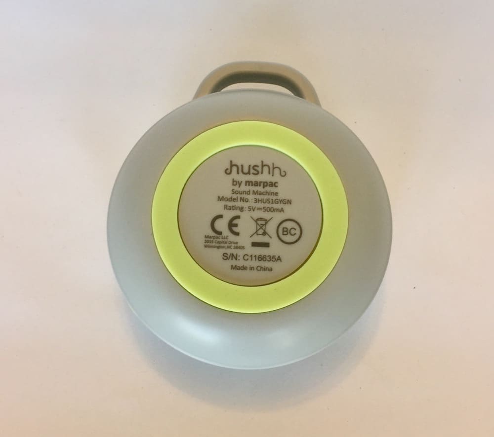 Marpac Hushh Portable White Noise Sound Machine Back