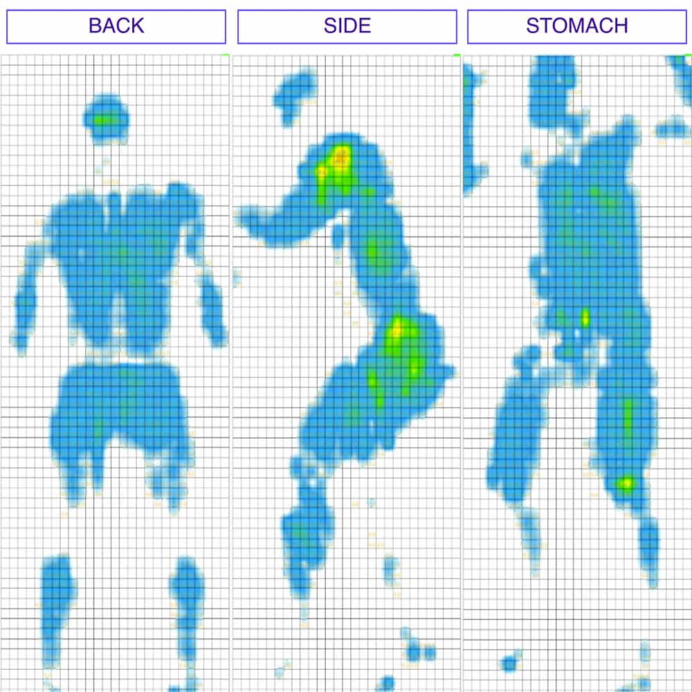 Tomorrow Sleep Soft Mattress Pressure Map