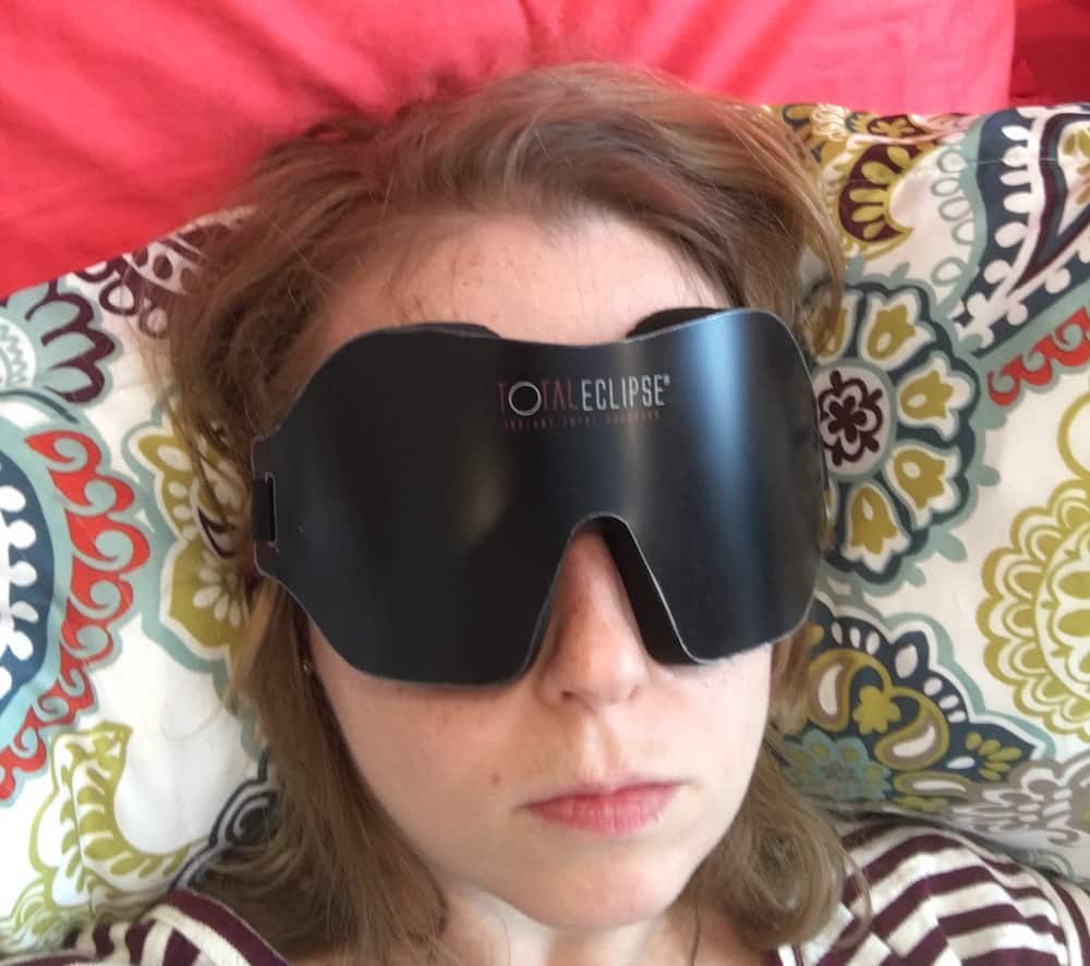 Total Eclipse Sleep Mask Wearing