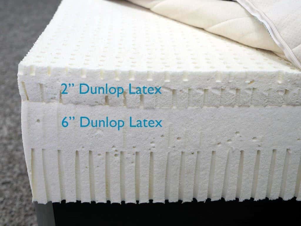 ild dunlop latex foam mattress topper