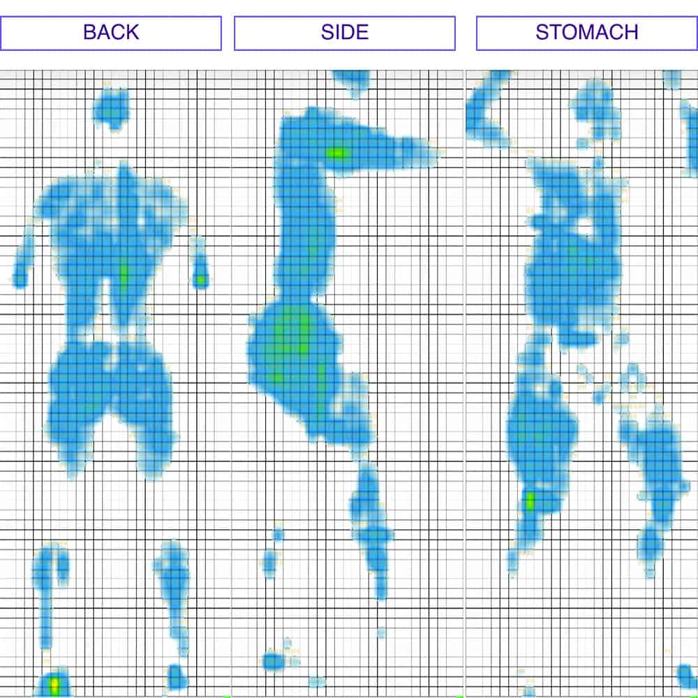 Amerisleep AS5 mattress pressure map