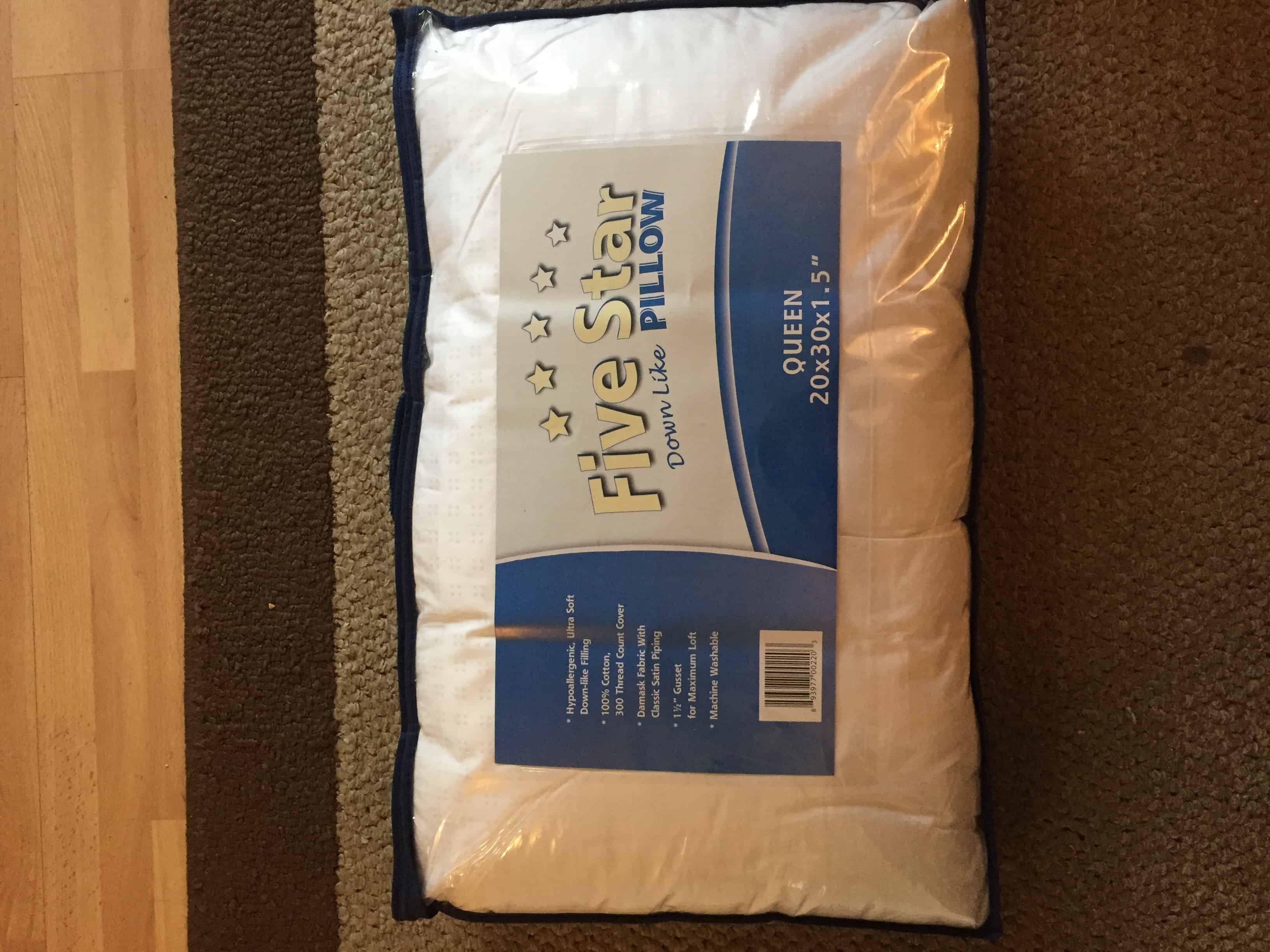 Five Star Down Alternative Pillow Package