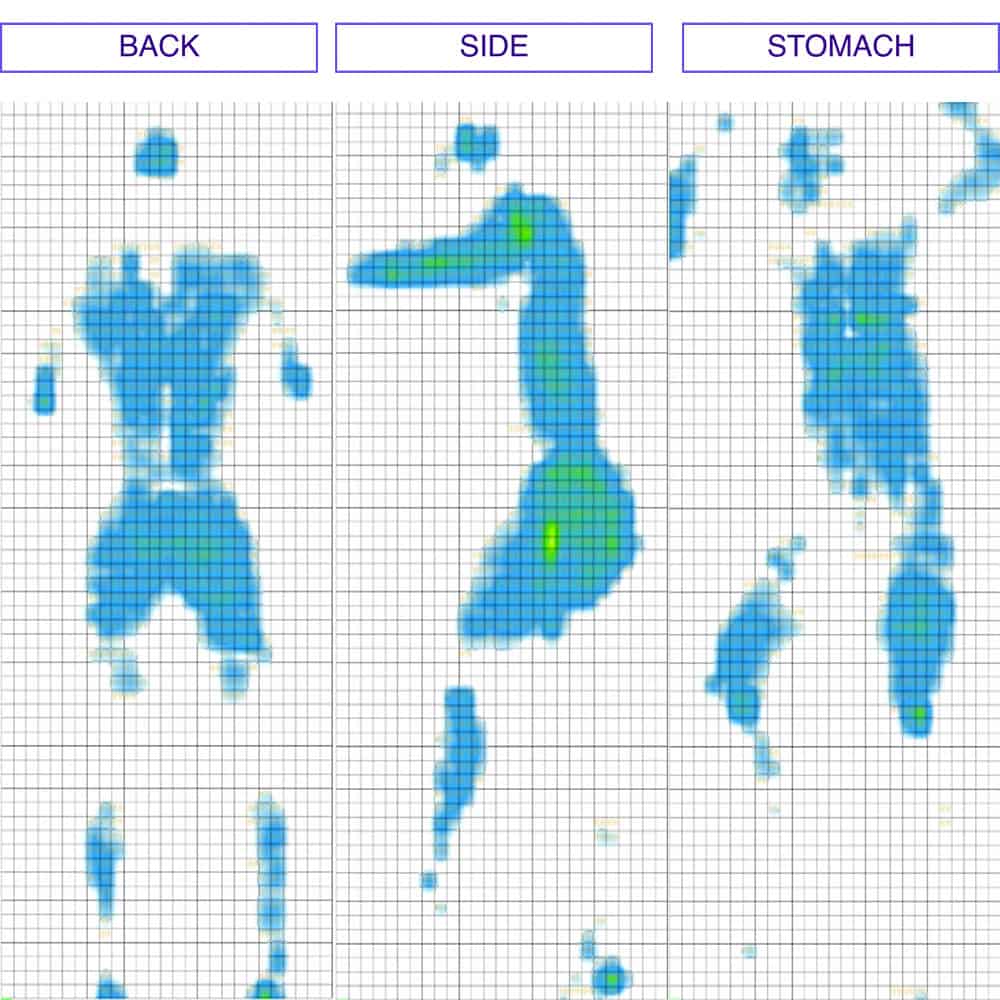 GhostBed Mattress Pressure Map