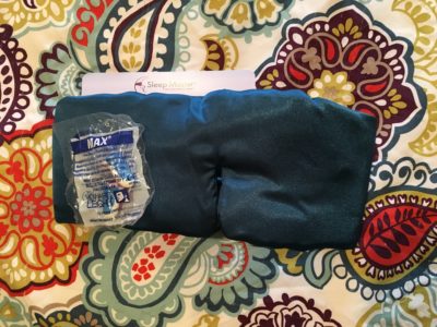 Sleep Master sleep mask with earplugs and information