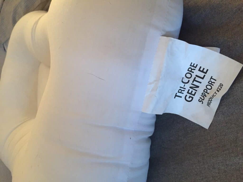 Tri-Core Gentle Support Pillow Tag