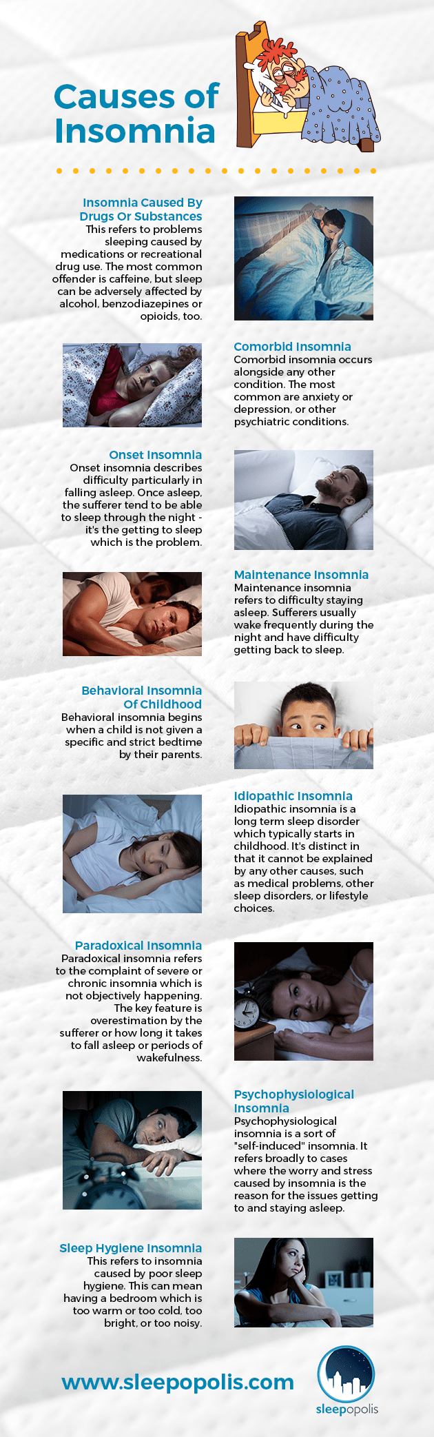 differenet types of insomnia