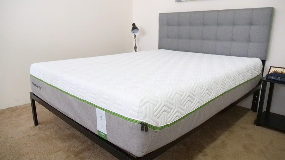 Tempurpedic Flex mattress on bed frame