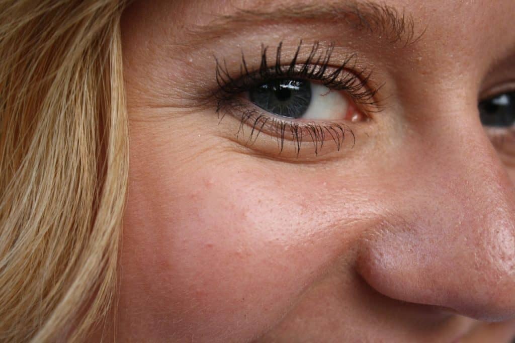 eye closeup with faint wrinkles