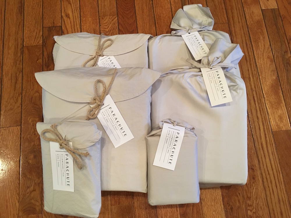 parachute percale and sateen side by side