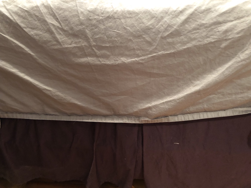 third sheet at mattress edge
