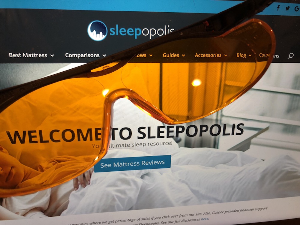 Uvex Blue Light Blocking Glasses on Sleepopolis Website