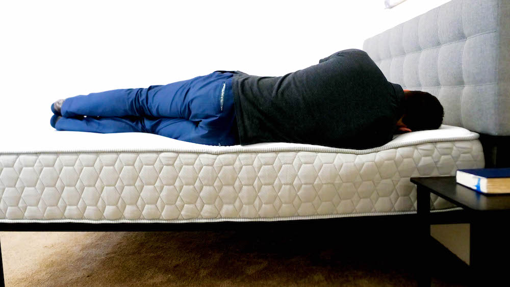 Side sleeping on the Allswell Luxe Hybrid mattress