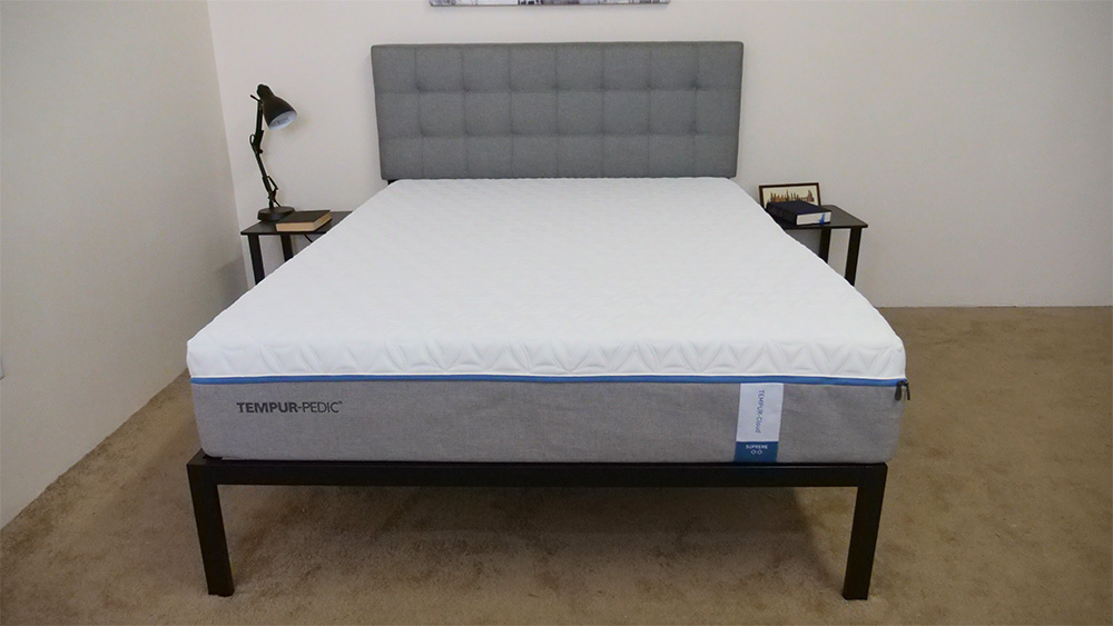 Tempurpedic Cloud Supreme mattress on bed frame