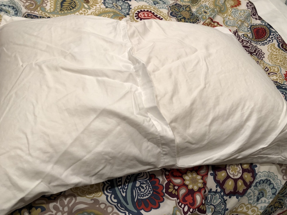 cloudten luna percale pillowcase with back opening