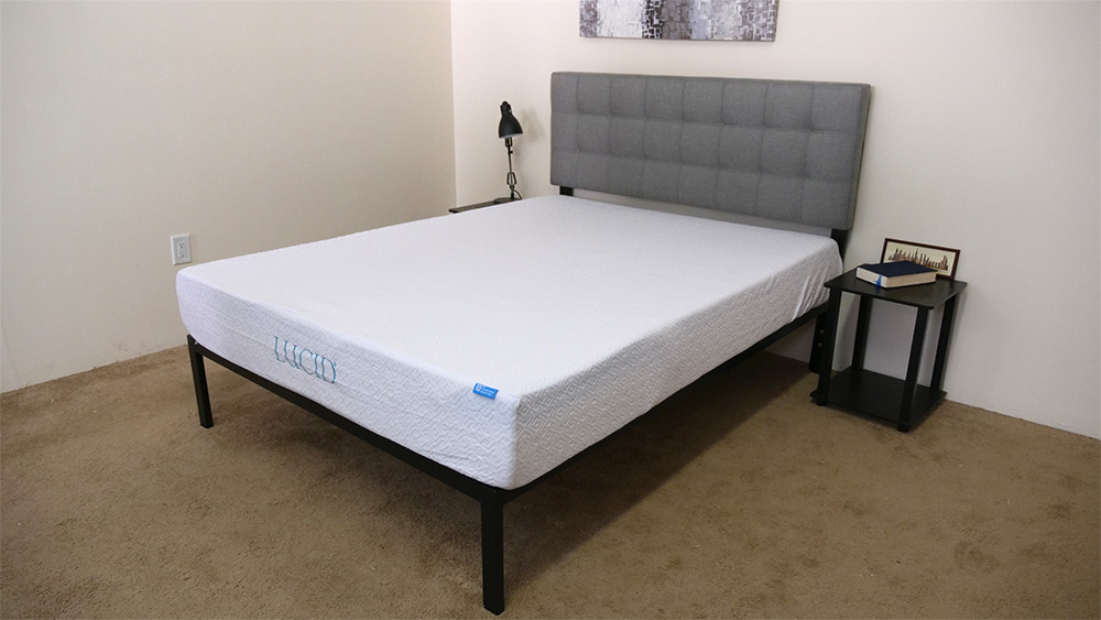 Lucid mattress in bedroom