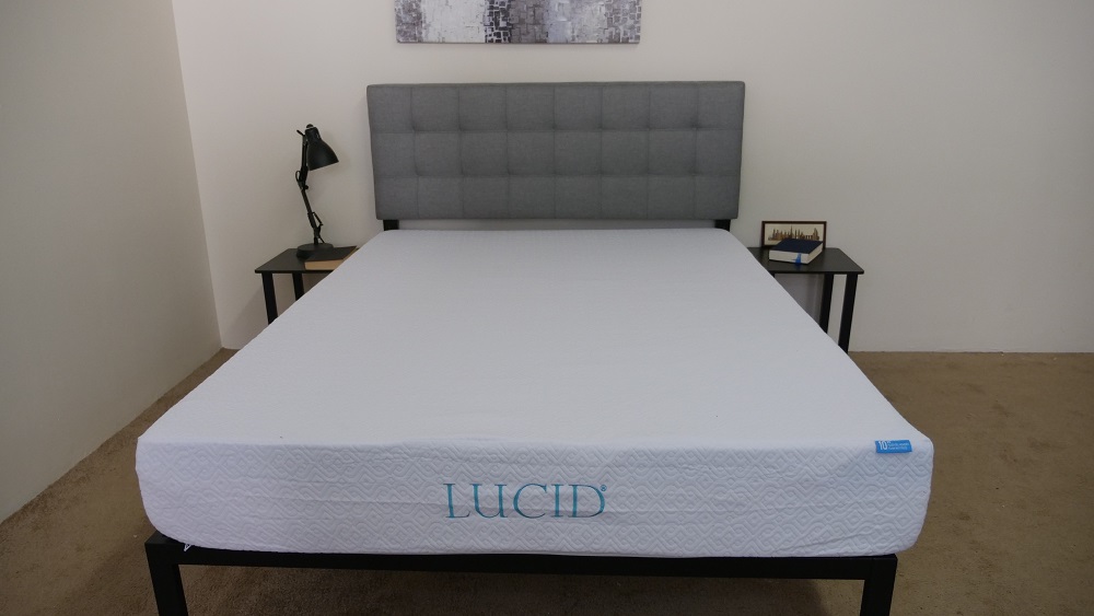 Lucid mattress in frame
