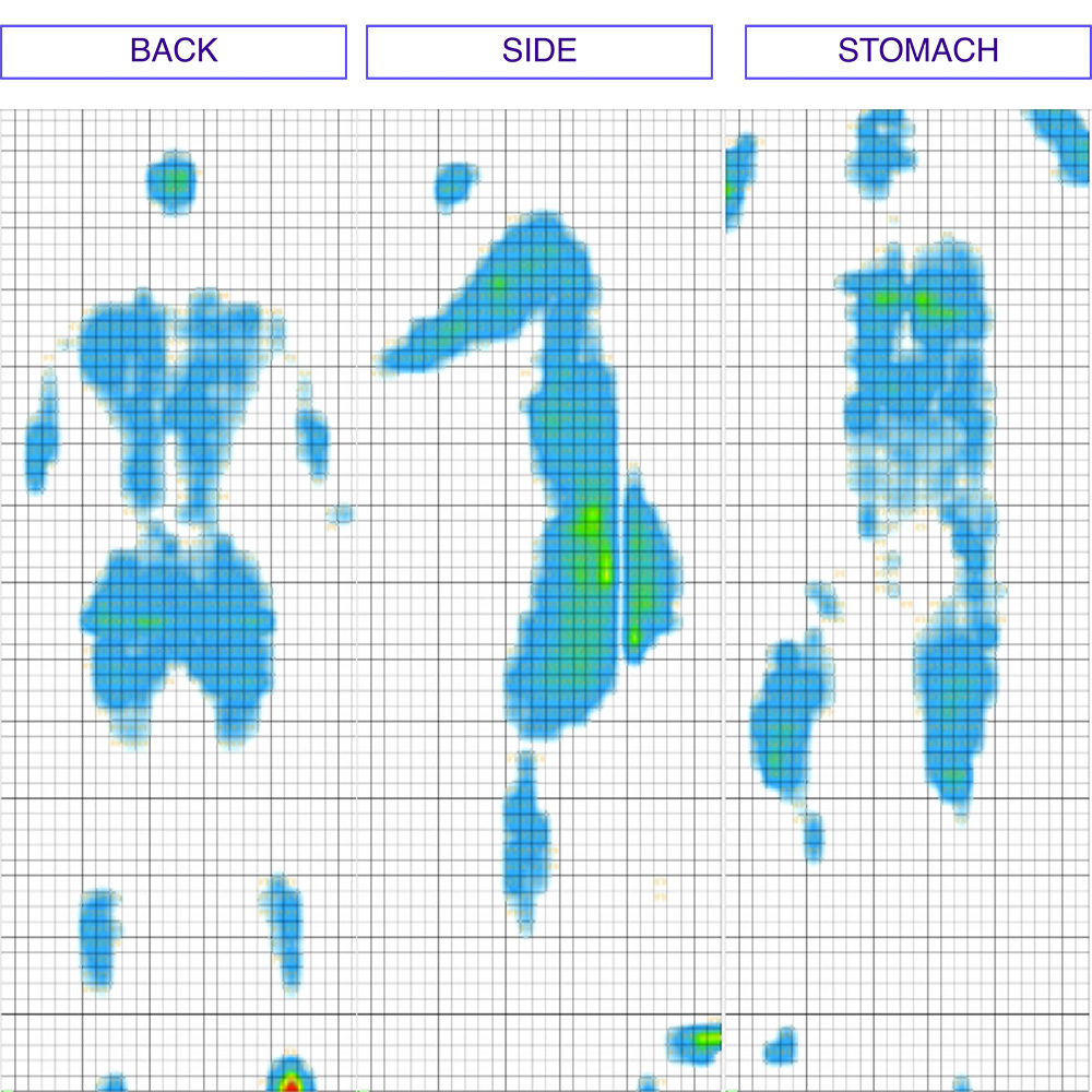 Lucid mattress pressure map