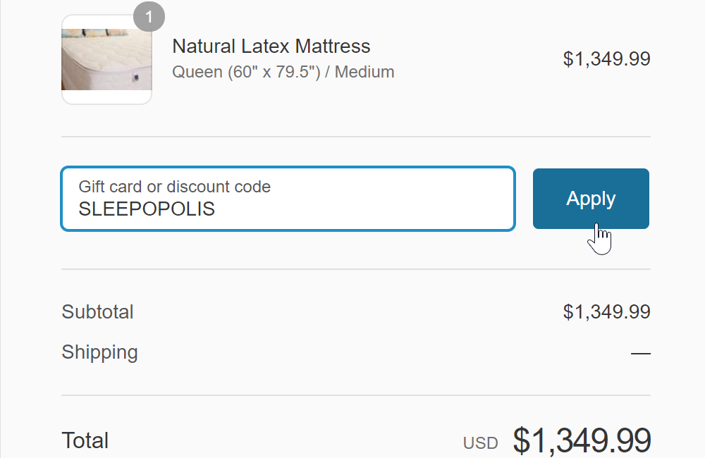 Sleep on latex coupon code