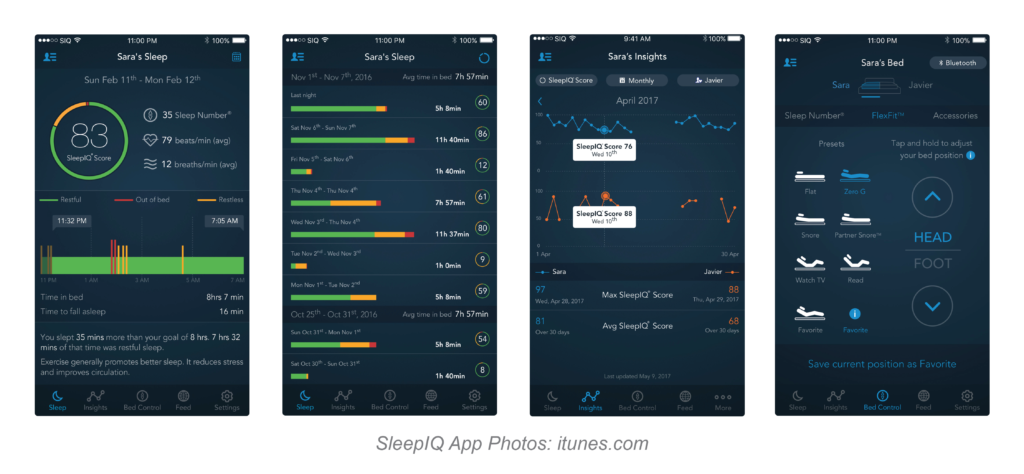 Sleep Number 360® i8 Smart Bed SleepIQ app