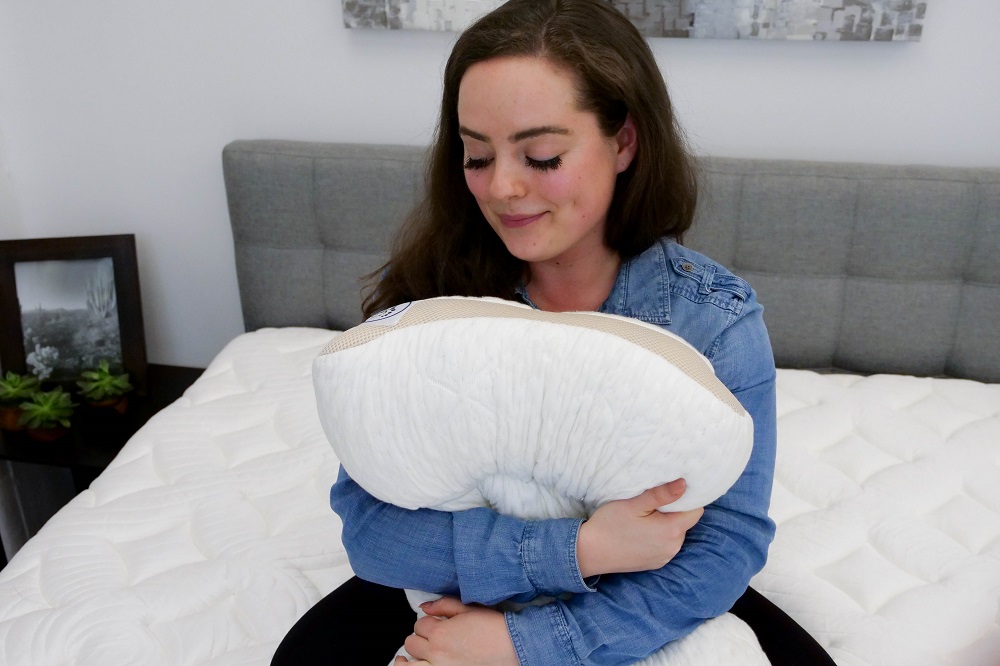 Holding the SpineAlign Pillow
